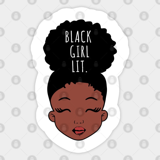 Black Girl Lit., African American Girl, Black Girl Magic Sticker by UrbanLifeApparel